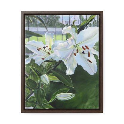"Luscious Lilies" by Jane Autry-Framed canvas Wrap
