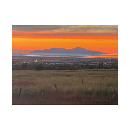 Classic Stretched Canvas, Stansbury Island Sunset, by Rod Walgamott