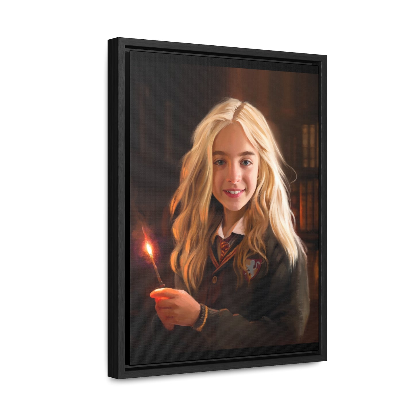Framed canvas Wrap, Willa Mae Walgamott at Hogwarts, by Chaz Walgamott