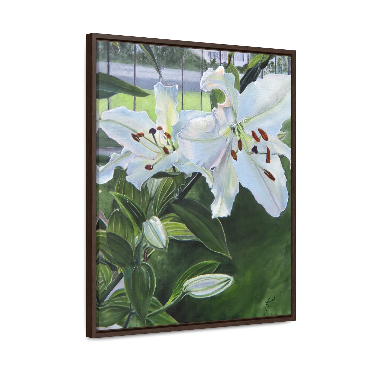 "Luscious Lilies" by Jane Autry-Framed canvas Wrap