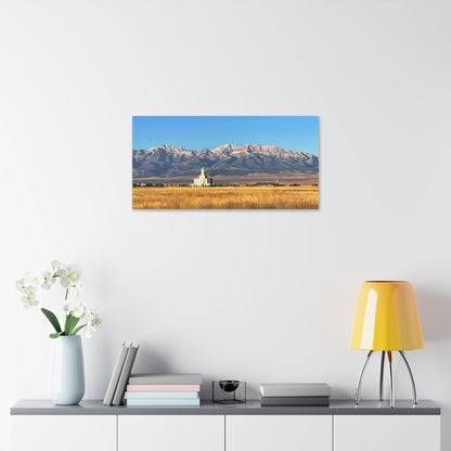 Classic Stretched Canvas, Deseret Peak Temple and Deseret Peak, by Rod Walgamott