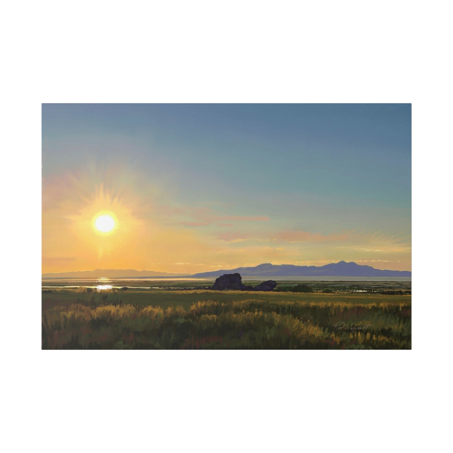Adobe Rock Sunset, by Rod Walgamott, Gallery Wrap Canvas