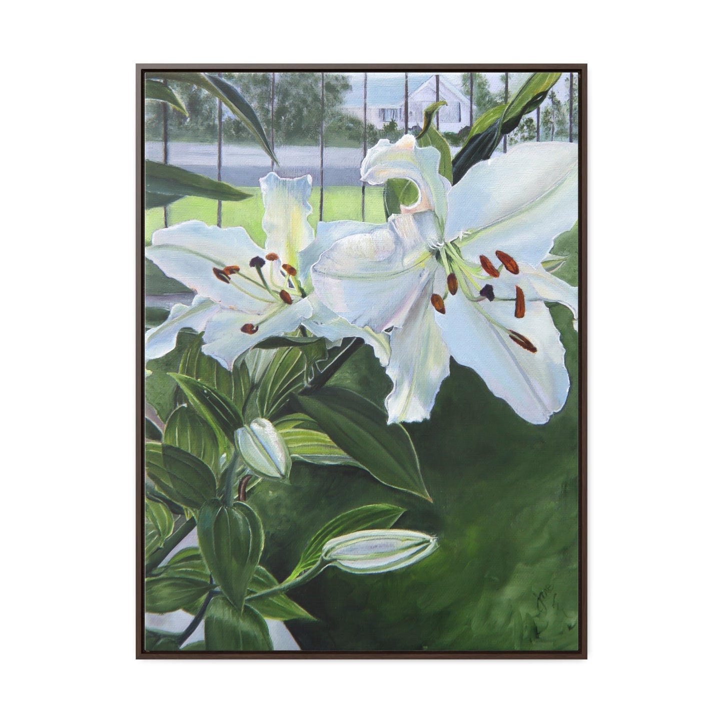 "Luscious Lilies" by Jane Autry-Framed canvas Wrap