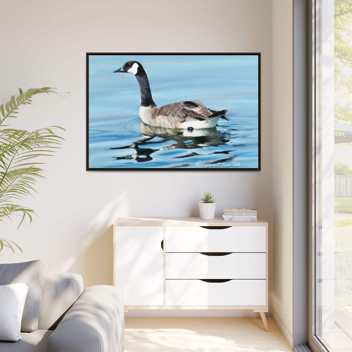 Canada Goose- Framed Matte Canvas Print