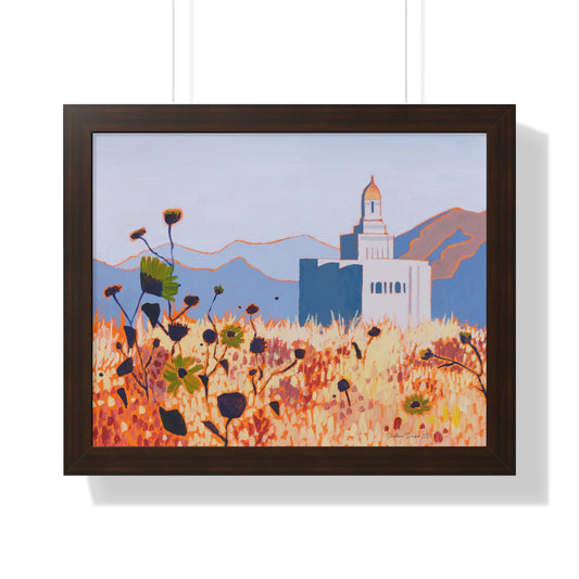 Premium Matte Print--Framed, Deseret Peak Temple by Shellece Durfee