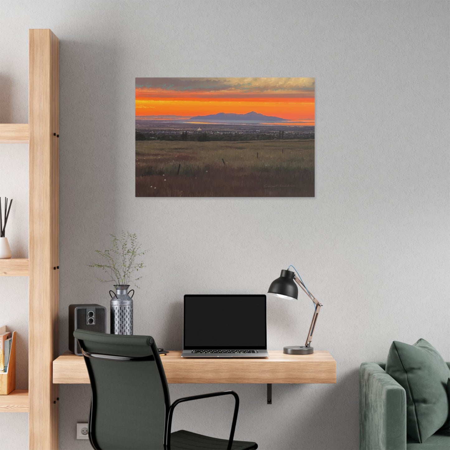 Classic Stretched Canvas, Stansbury Island Sunset, by Rod Walgamott