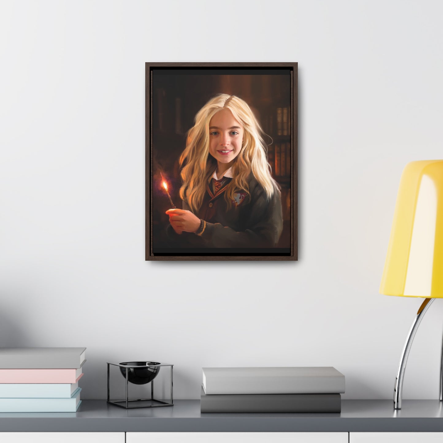 Framed canvas Wrap, Willa Mae Walgamott at Hogwarts, by Chaz Walgamott