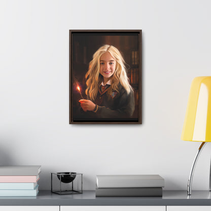 Framed canvas Wrap, Willa Mae Walgamott at Hogwarts, by Chaz Walgamott