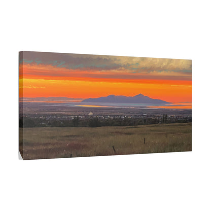 Classic Stretched Canvas, Stansbury Island Sunset, by Rod Walgamott