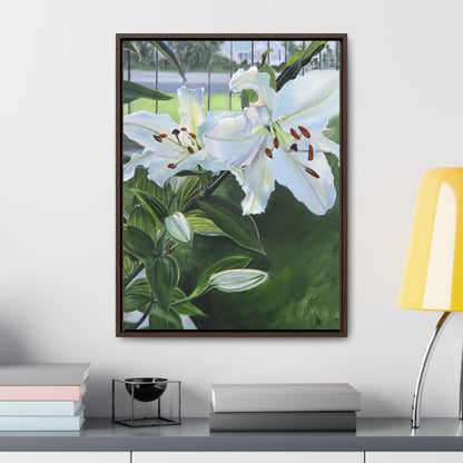 "Luscious Lilies" by Jane Autry-Framed canvas Wrap