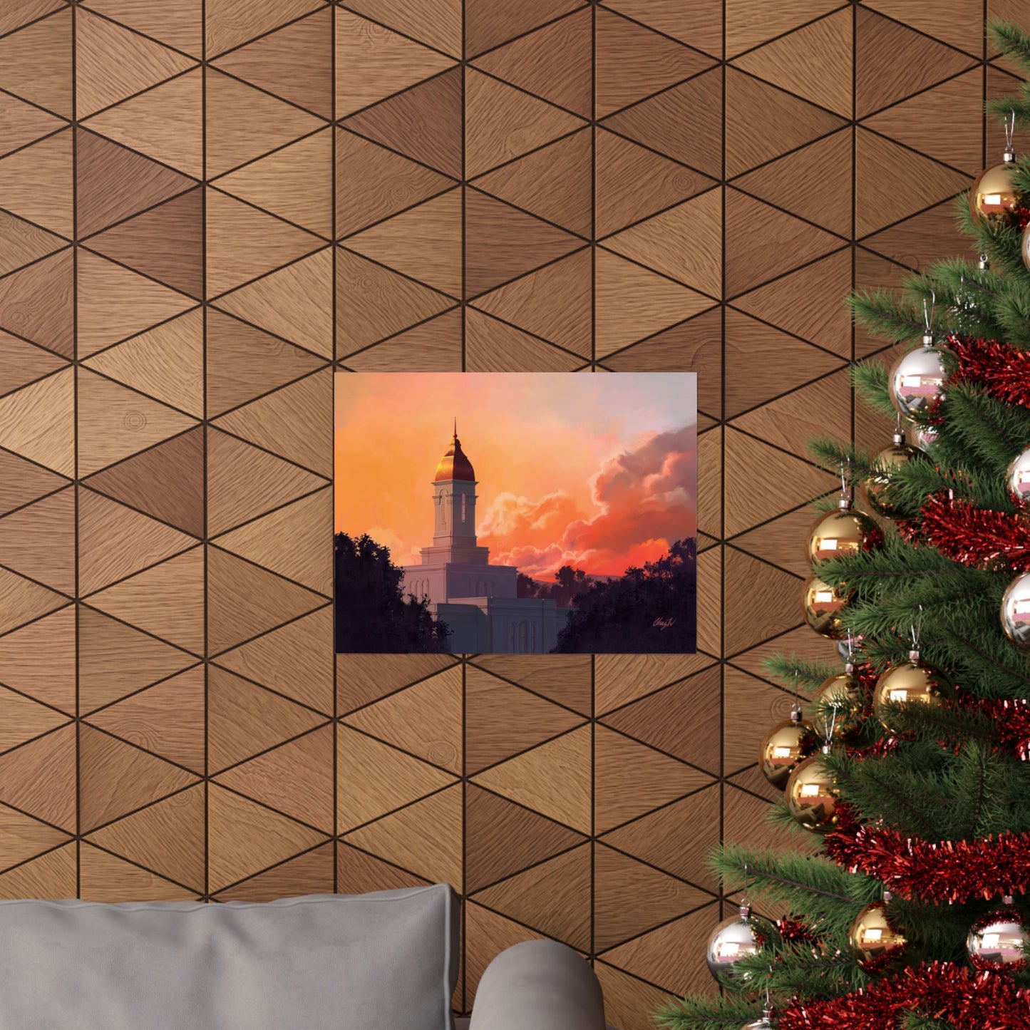 Premium Matte Print--Deseret Peak Temple--Sunset, by Chaz Walgamott