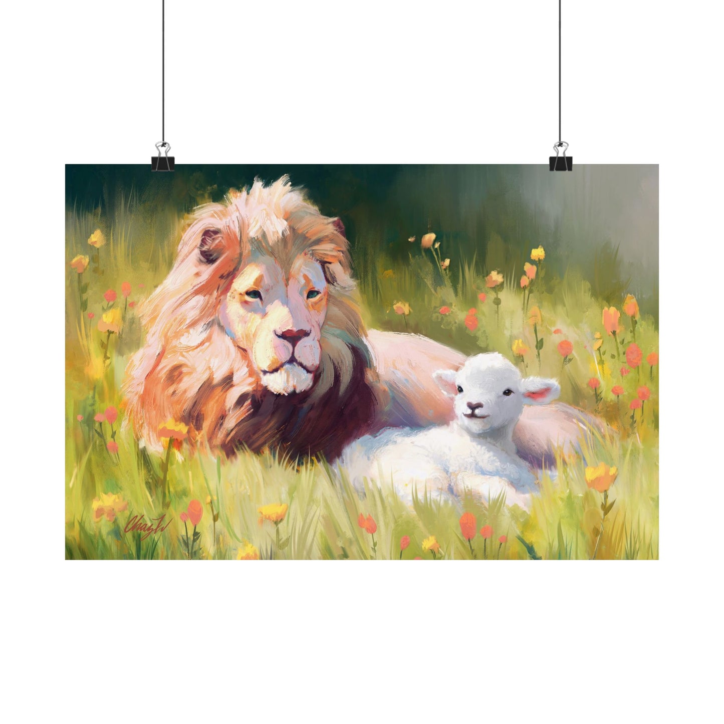 Premium Matte Print, The Lamb and the Lion, by Chaz Walgamott