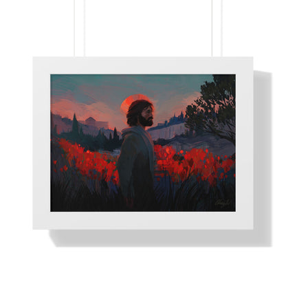 Framed Matte Print, "Though as Scarlet" by Chaz Walgamott