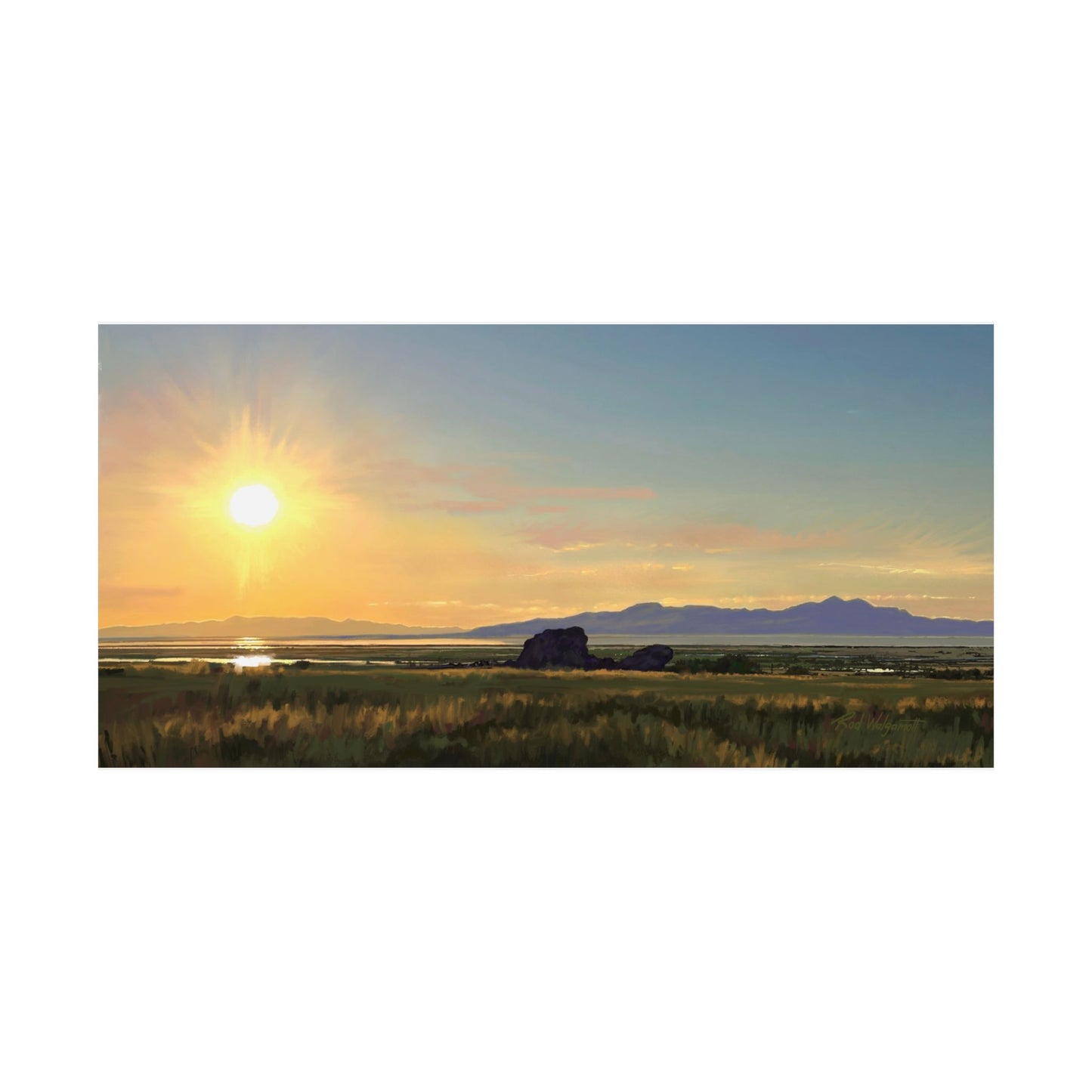 Premium Matte Print, Sunset at Adobe Rock, by Rod Walgamott