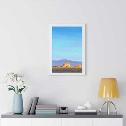 Framed Matte Print, Horses at Adobe Rock, by Rod Walgamott