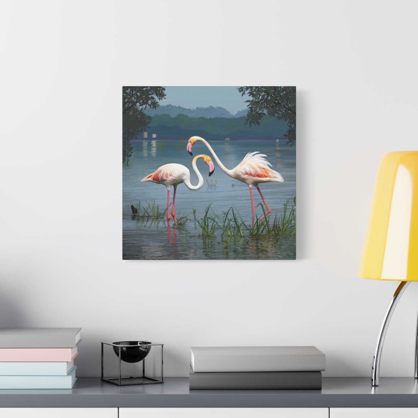 Canvas Gallery Wrap--Flamingo Dance, by Rod Walgamott
