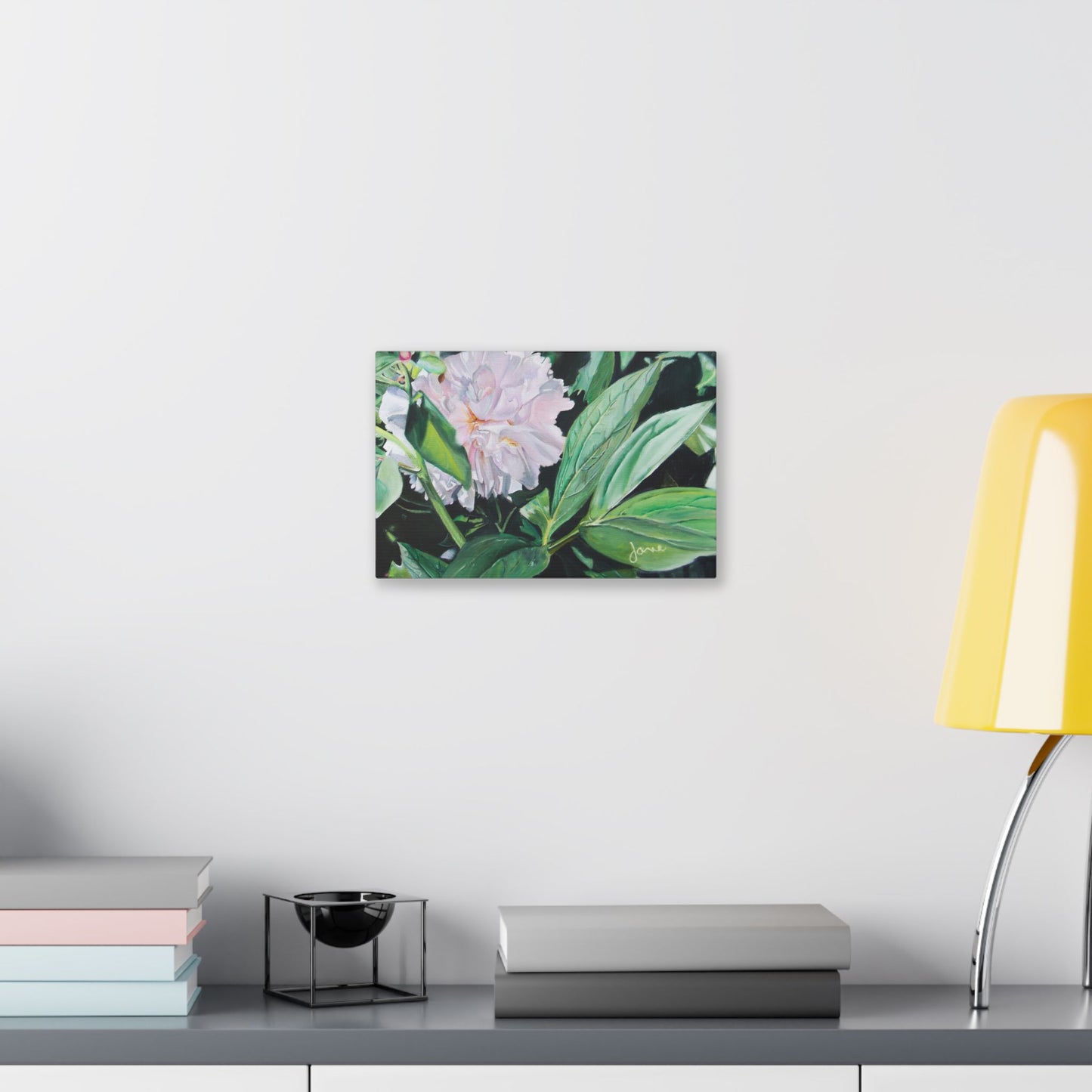 Classic Stretched Canvas, Shy Peone by Jane Autry