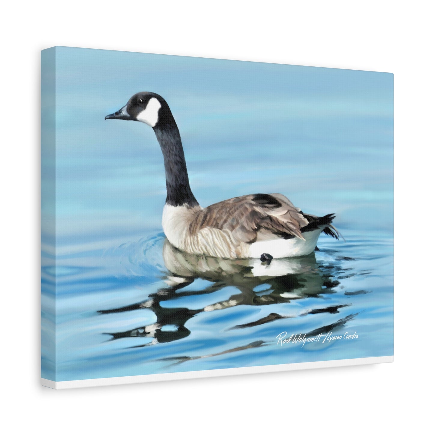 Canvas Gallery Wrap, Canada Goose on Stansbury Lake , by  Rod Walgamott