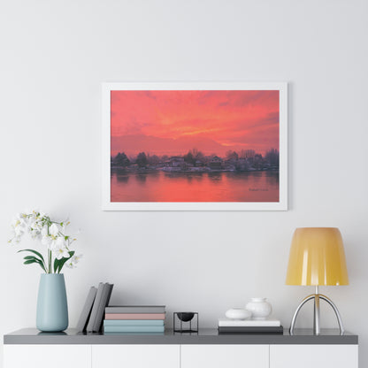Framed Matte Print, Frosty Sunrise on Stansbury Lake by Rod  Walgamott