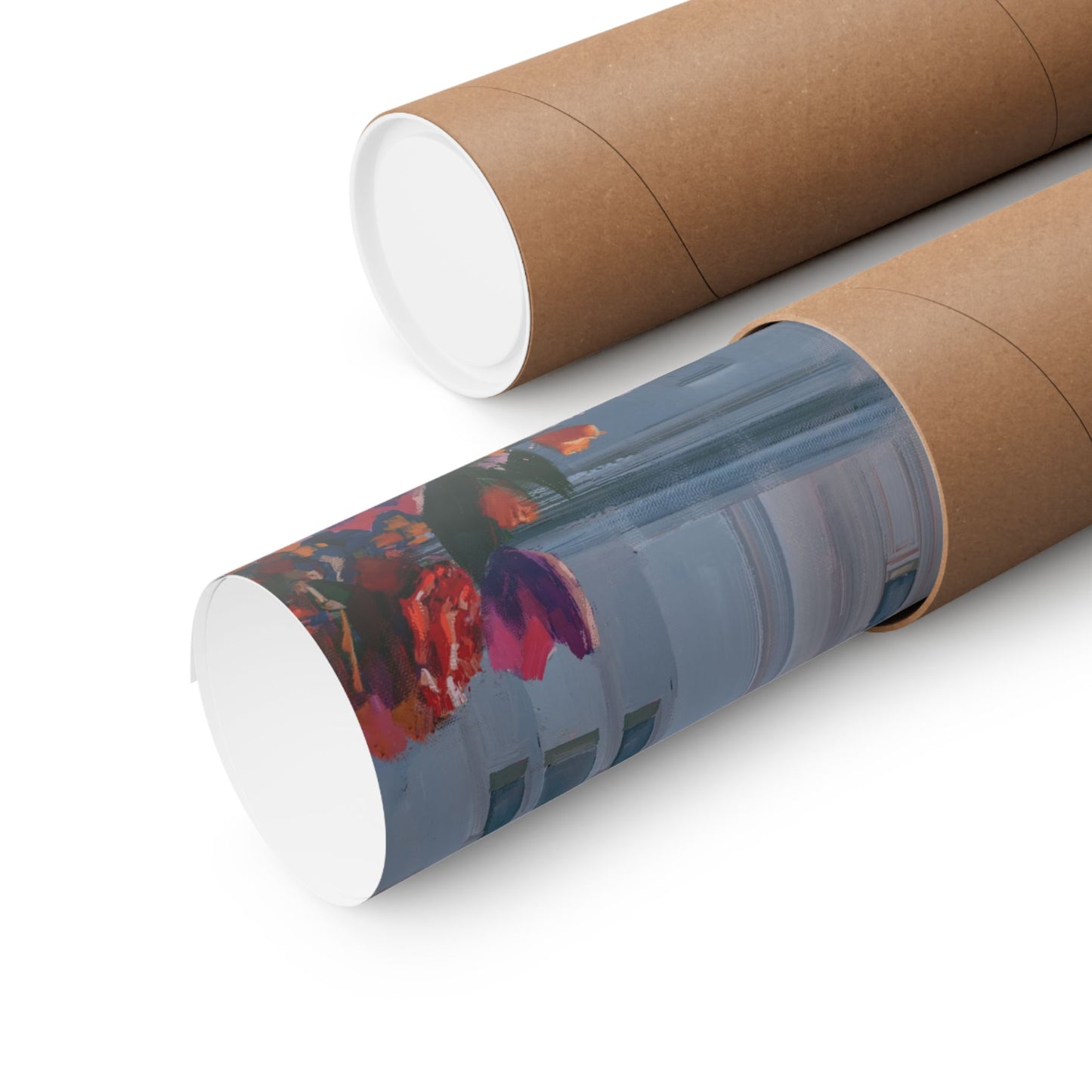 Premium Matte Paper Print, Deseret Peak Temple--Spring Flowers, by Chaz Walgamott