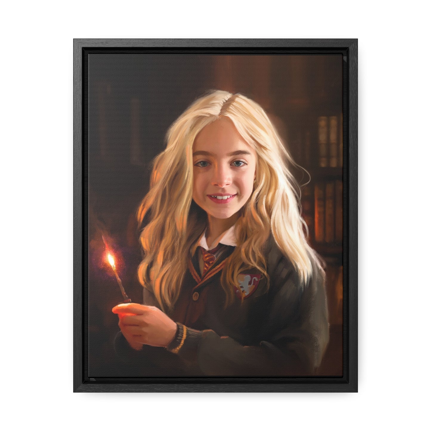 Framed canvas Wrap, Willa Mae Walgamott at Hogwarts, by Chaz Walgamott