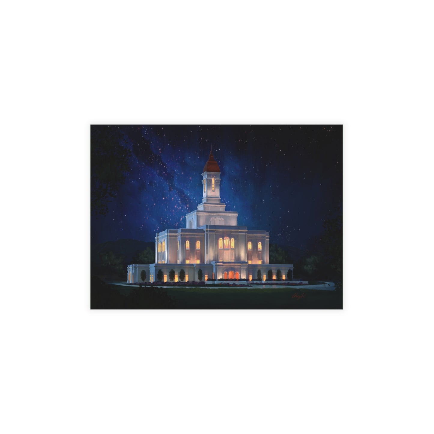 Temple Card Bundle (envelopes not included) Deseret Peak Temple-Night Sky