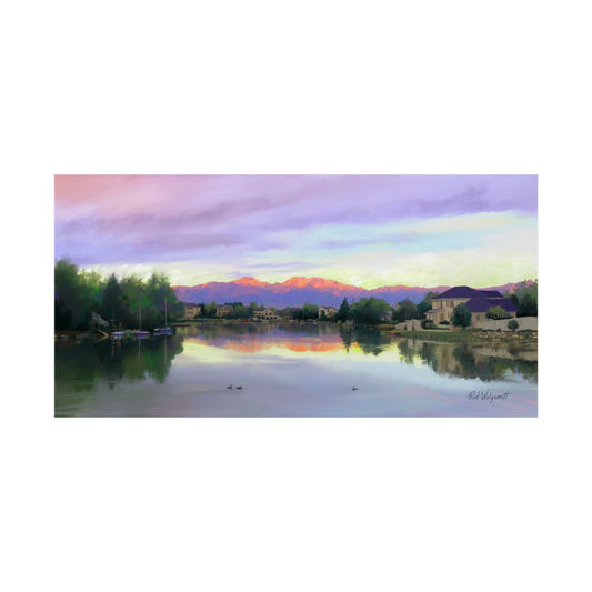 Premium Matte Print--Sunrise on Stansbury Lake, by Rod Walgamott