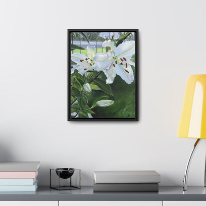 "Luscious Lilies" by Jane Autry-Framed canvas Wrap