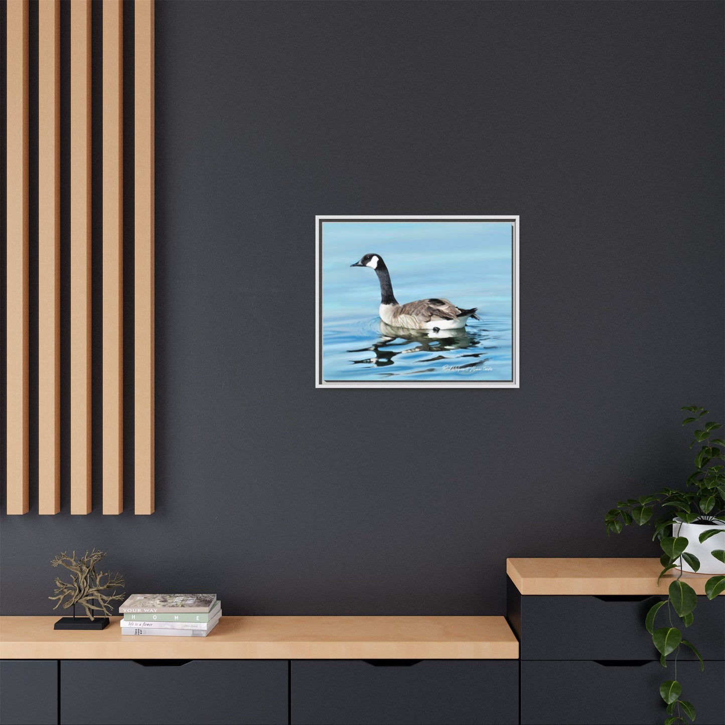 Canada Goose- Framed Matte Canvas Print