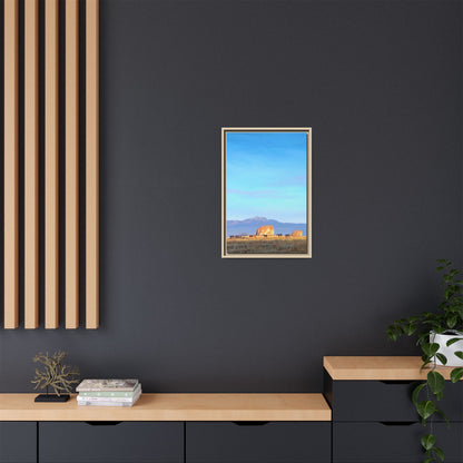 Framed Matte Canvas Print — Horses at Adobe by Rod Walgamott