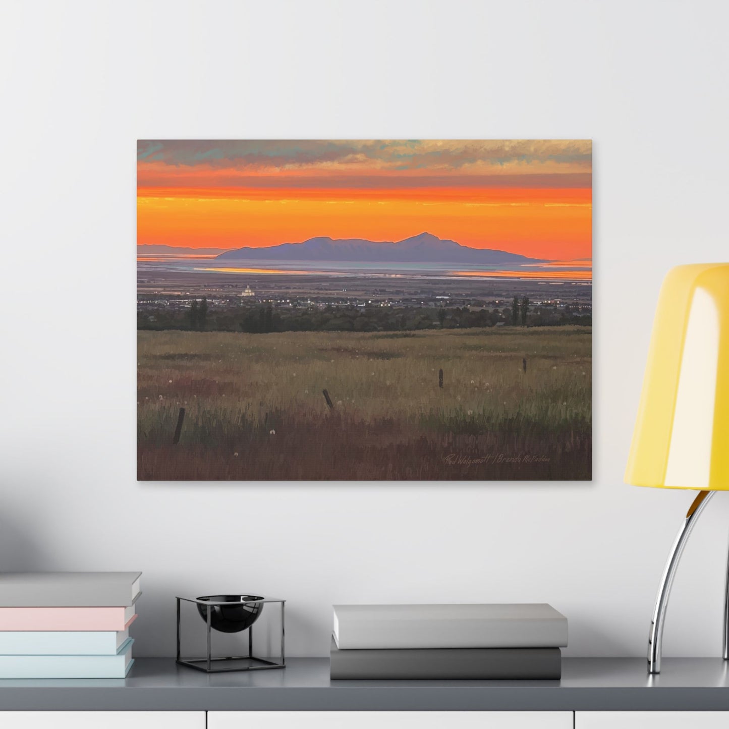 Classic Stretched Canvas, Stansbury Island Sunset, by Rod Walgamott