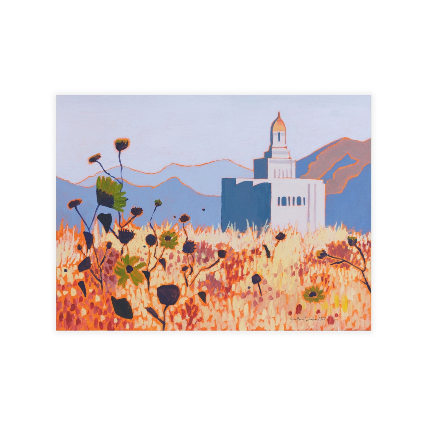 Temple Card Bundle (envelopes not included) Deseret Peak Temple by Shellece Durfee