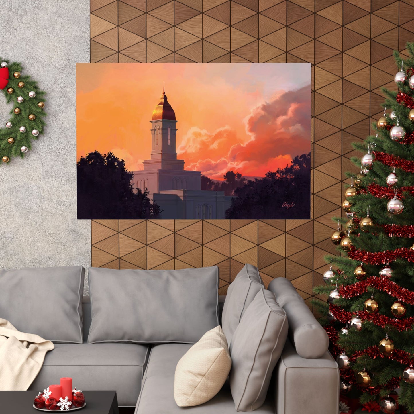 Premium Matte Print--Deseret Peak Temple--Sunset, by Chaz Walgamott