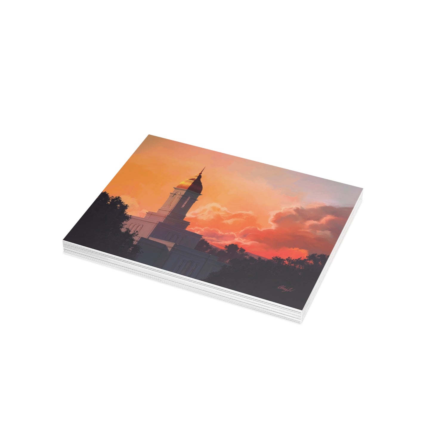 Temple Card Bundle (envelopes not included) Deseret Peak Temple-Sunset