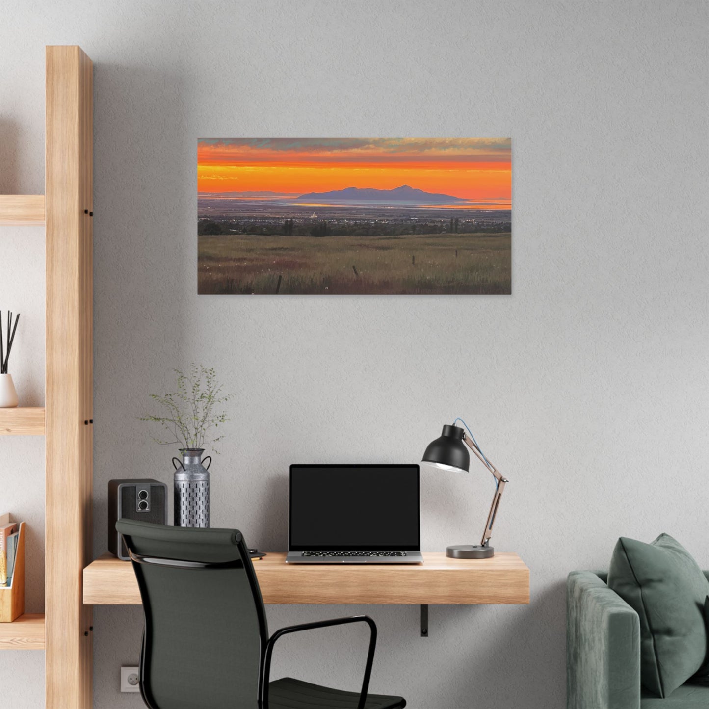Classic Stretched Canvas, Stansbury Island Sunset, by Rod Walgamott