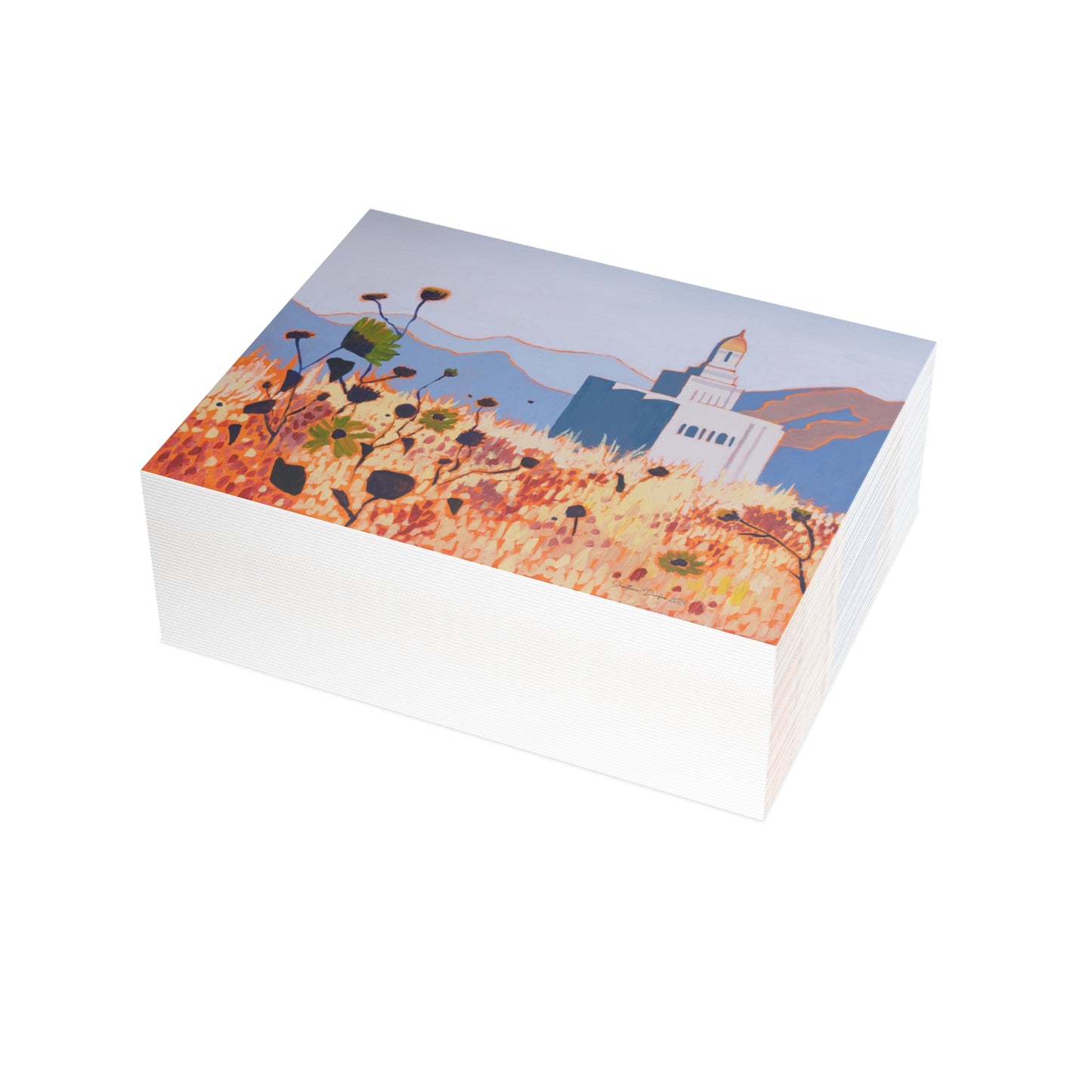 Temple Card Bundle (envelopes not included) Deseret Peak Temple by Shellece Durfee