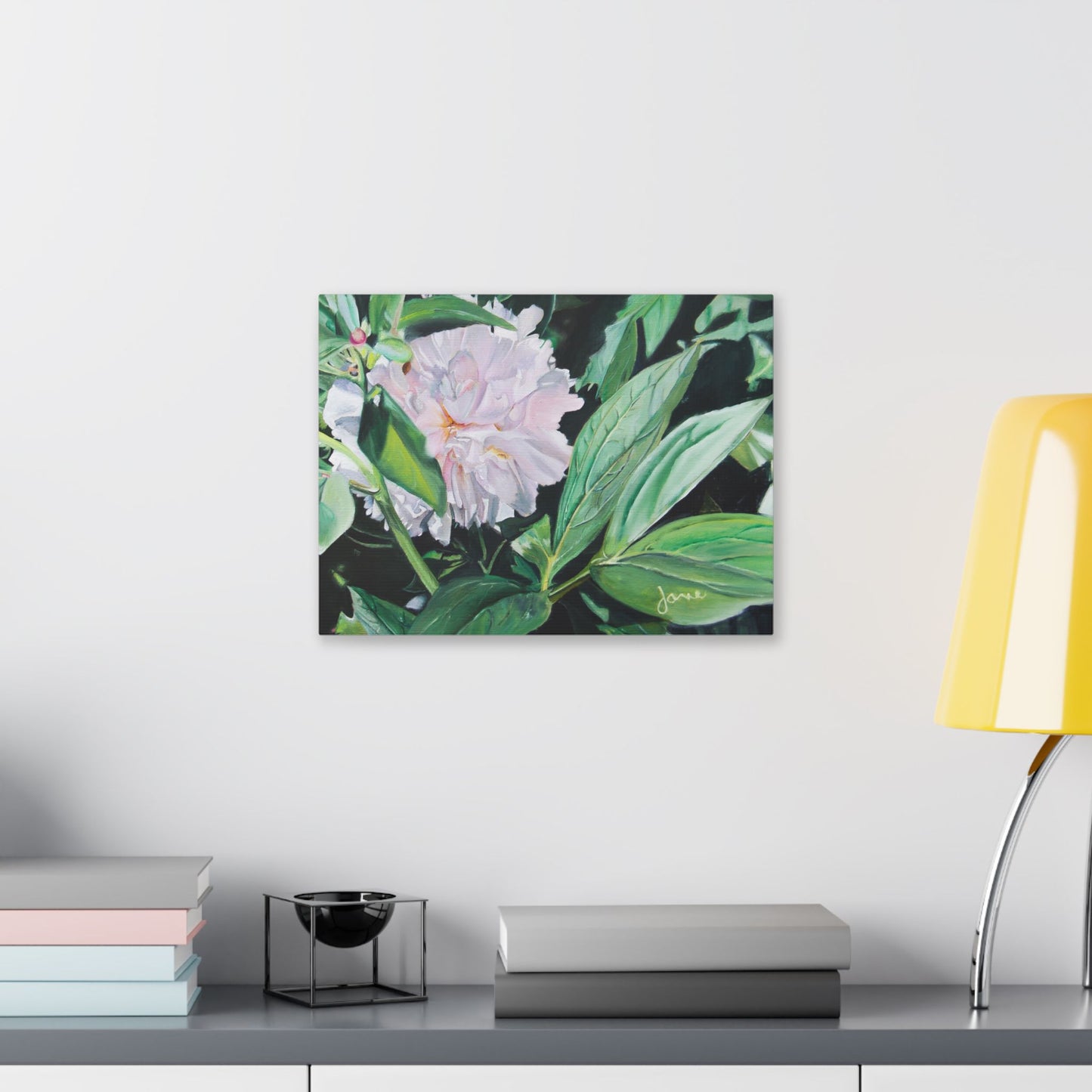 Classic Stretched Canvas, Shy Peone by Jane Autry