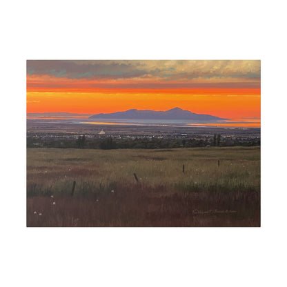 Classic Stretched Canvas, Stansbury Island Sunset, by Rod Walgamott