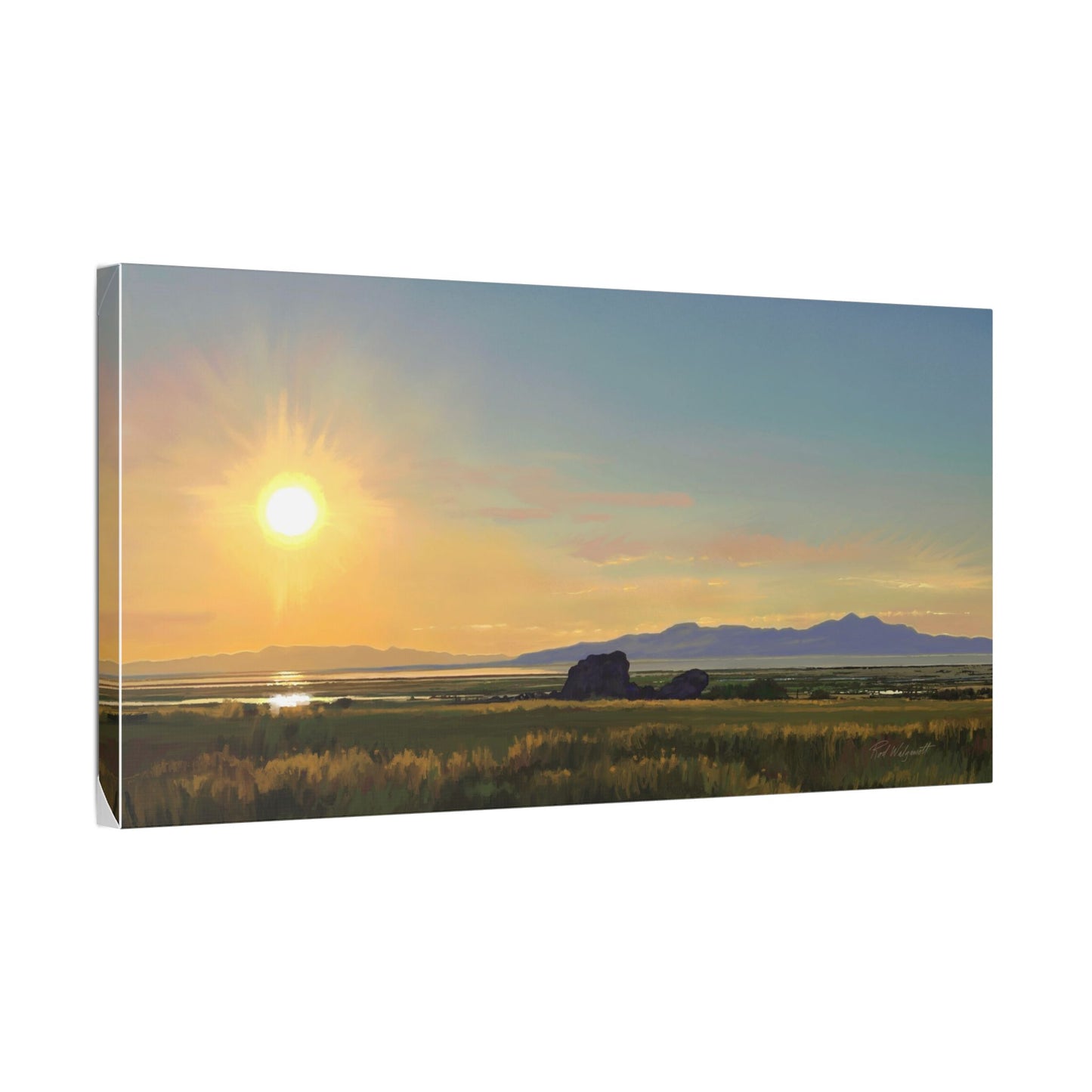 Adobe Rock Sunset, by Rod Walgamott, Gallery Wrap Canvas