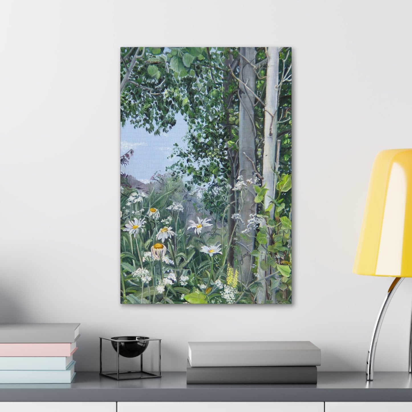 Quakies and Daisies by Jane Autry, Canvas Gallery Wrap