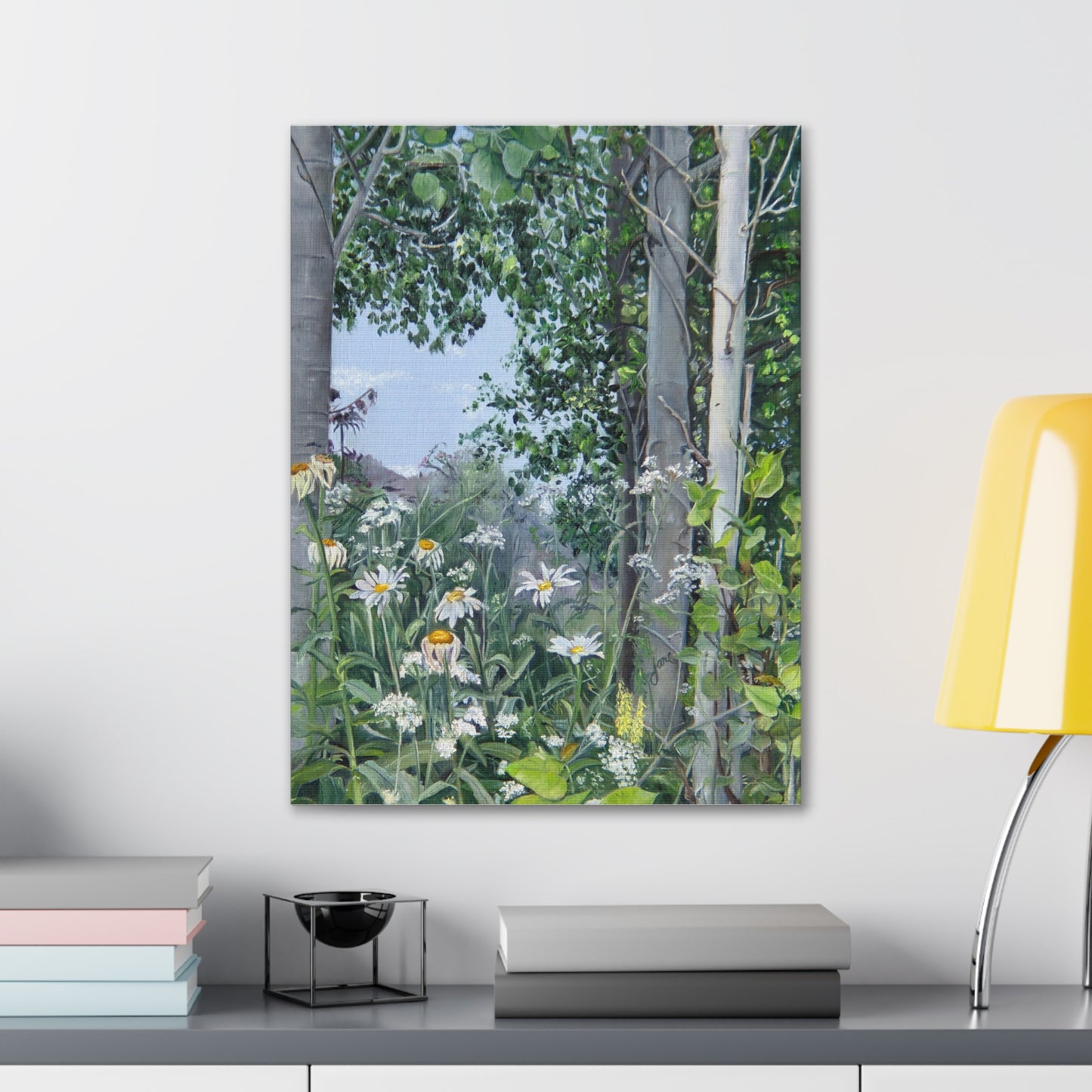 Quakies and Daisies by Jane Autry, Canvas Gallery Wrap