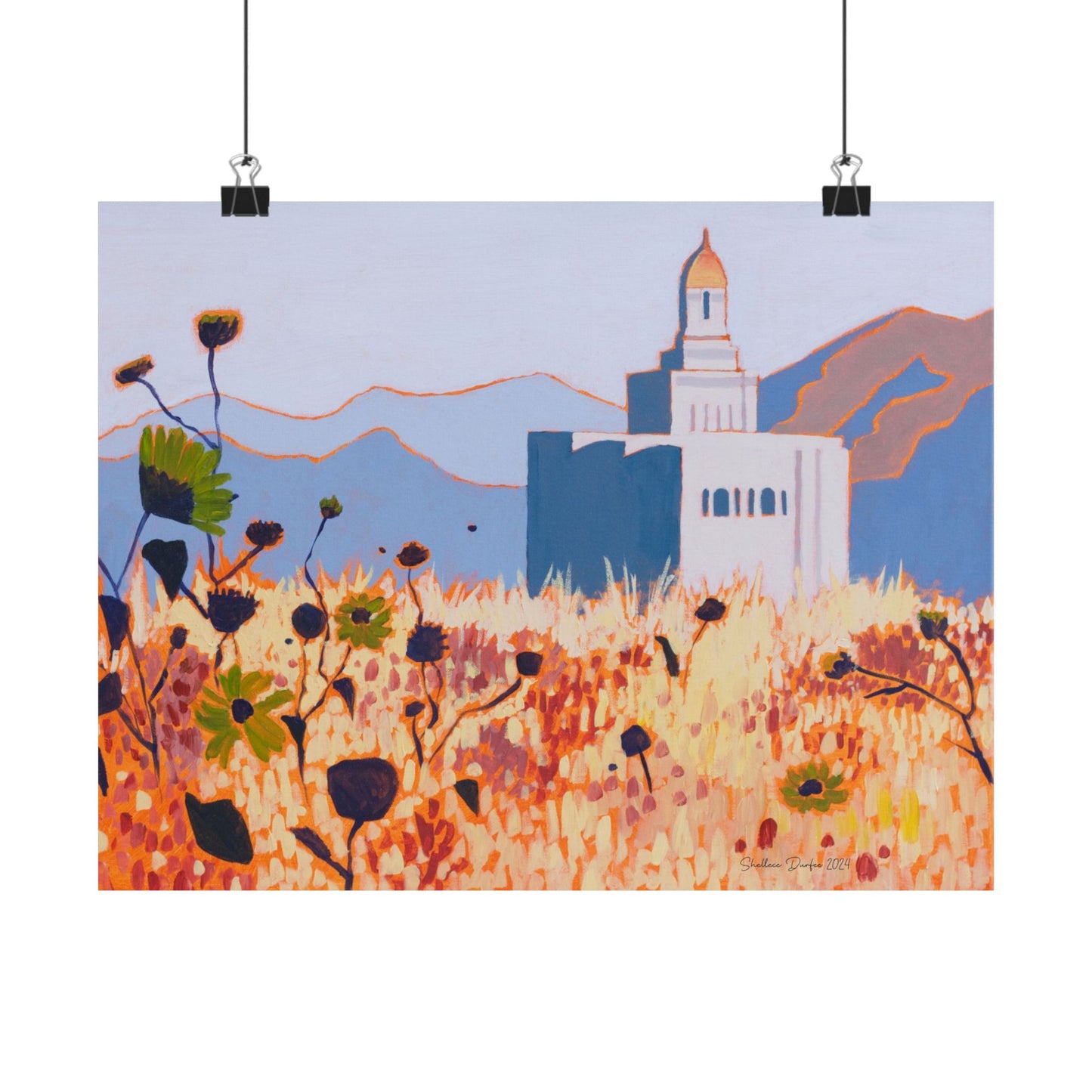 Premium Matte Print, Deseret Peak Temple by Shellece Durfee