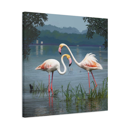 Canvas Gallery Wrap--Flamingo Dance, by Rod Walgamott