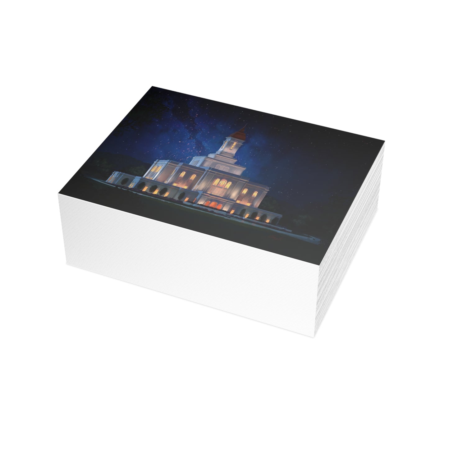 Temple Card Bundle (envelopes not included) Deseret Peak Temple-Night Sky