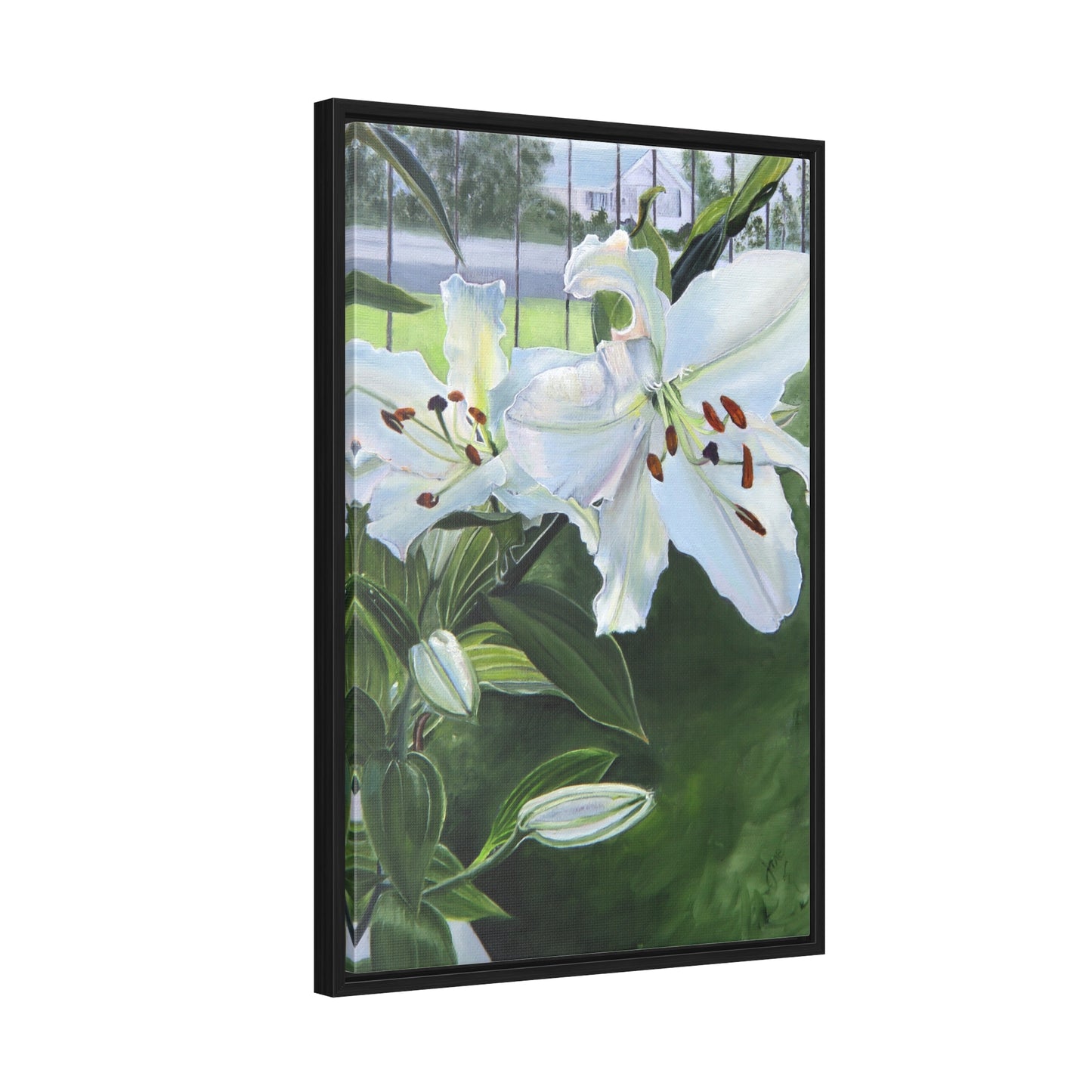 "Luscious Lilies" by Jane Autry-Framed canvas Wrap