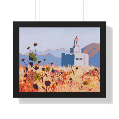 Premium Matte Print--Framed, Deseret Peak Temple by Shellece Durfee
