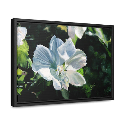 Stretched Canvas Wrap in Wood Frame, White Rose of Sharon by Jane Autry