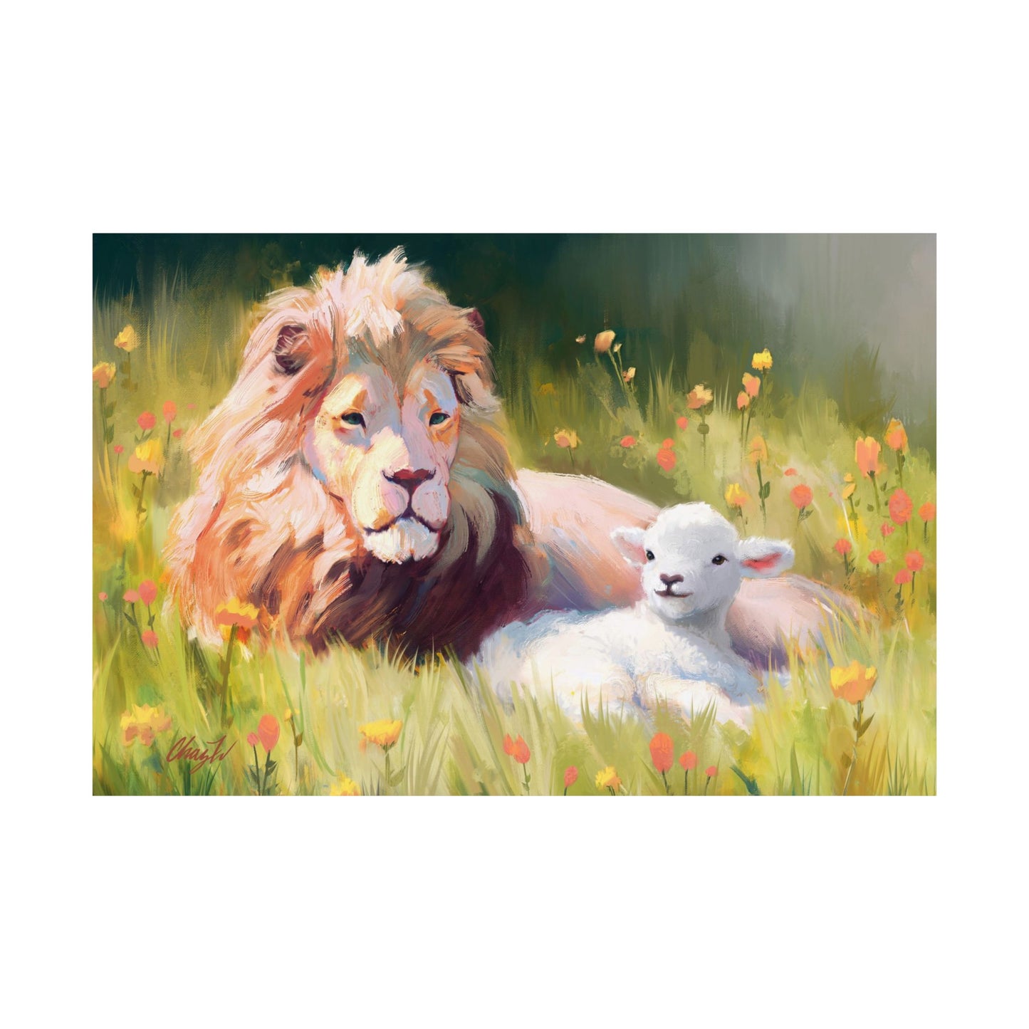 Premium Matte Print, The Lamb and the Lion, by Chaz Walgamott