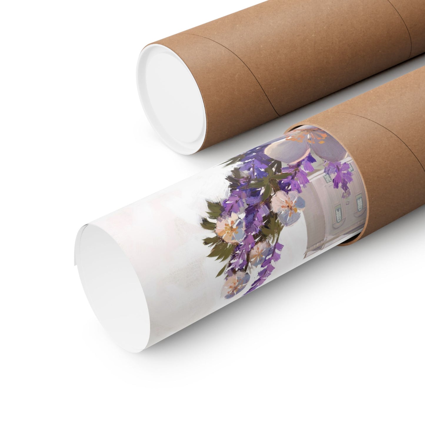 Premium Matte Print--Deseret Peak Temple--Floral Wreath, by Chaz Walgamott