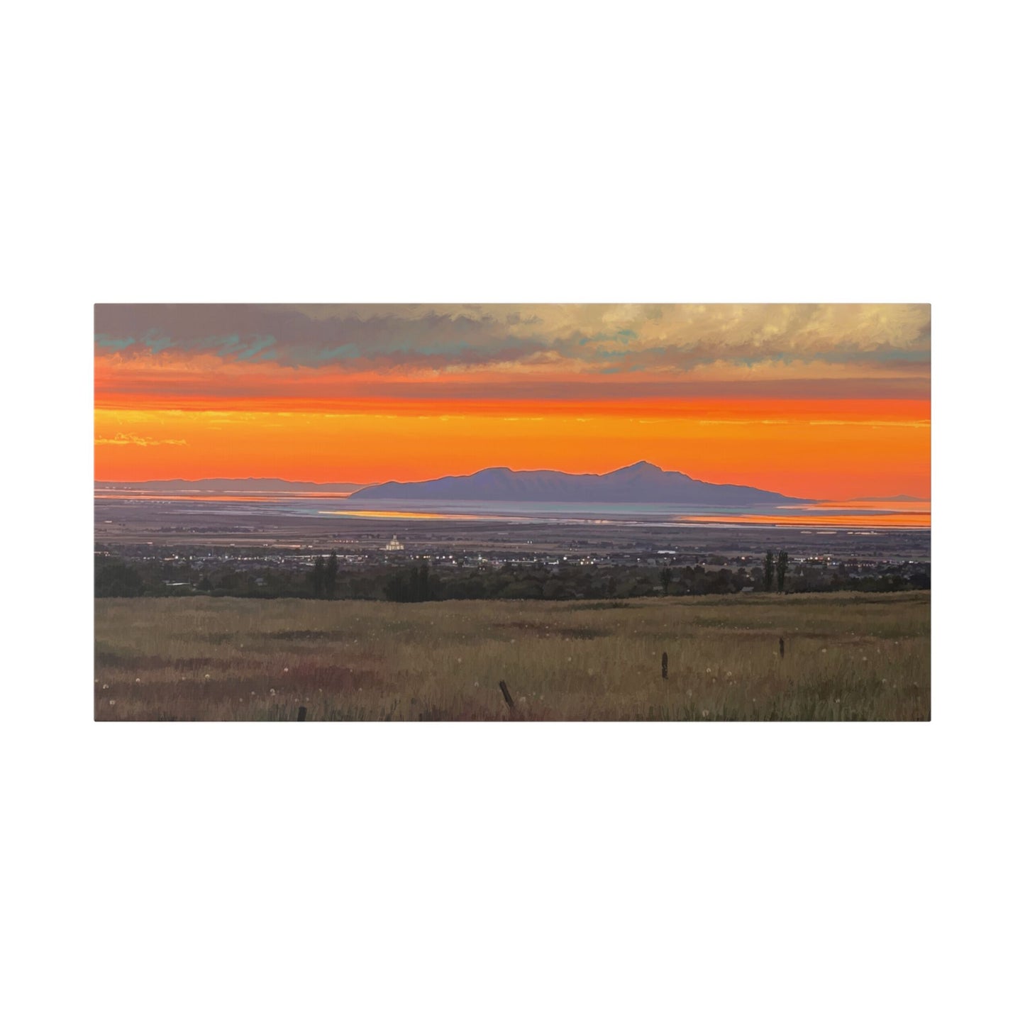 Classic Stretched Canvas, Stansbury Island Sunset, by Rod Walgamott